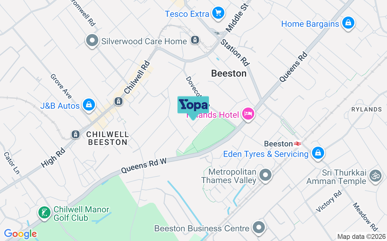 Map showing the location of NG9 1HT