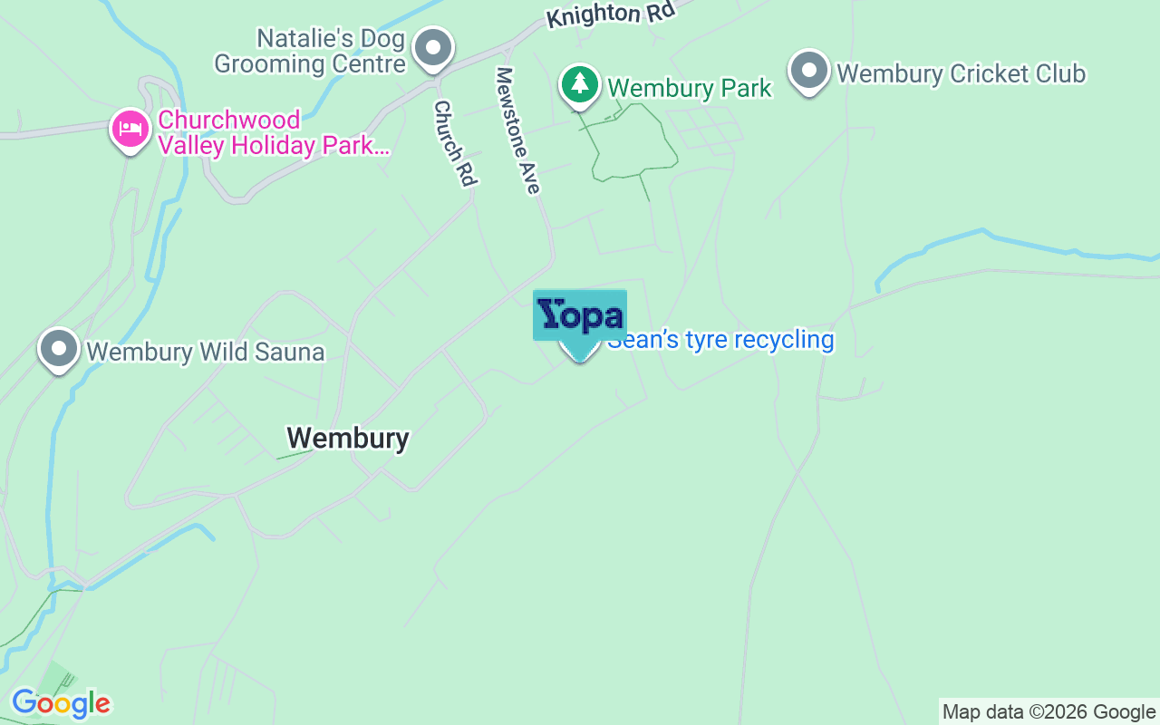 Map showing the location of PL9 0ES