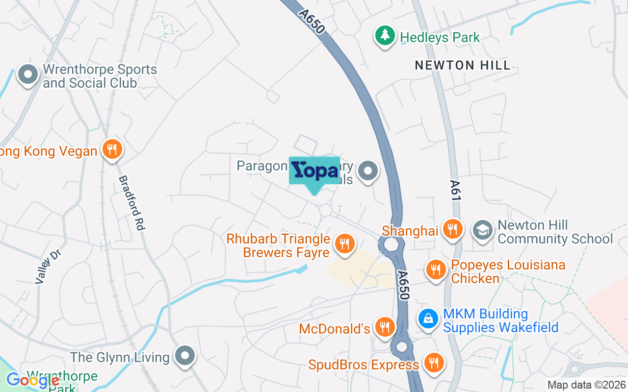 Map showing the location of WF1 2FX