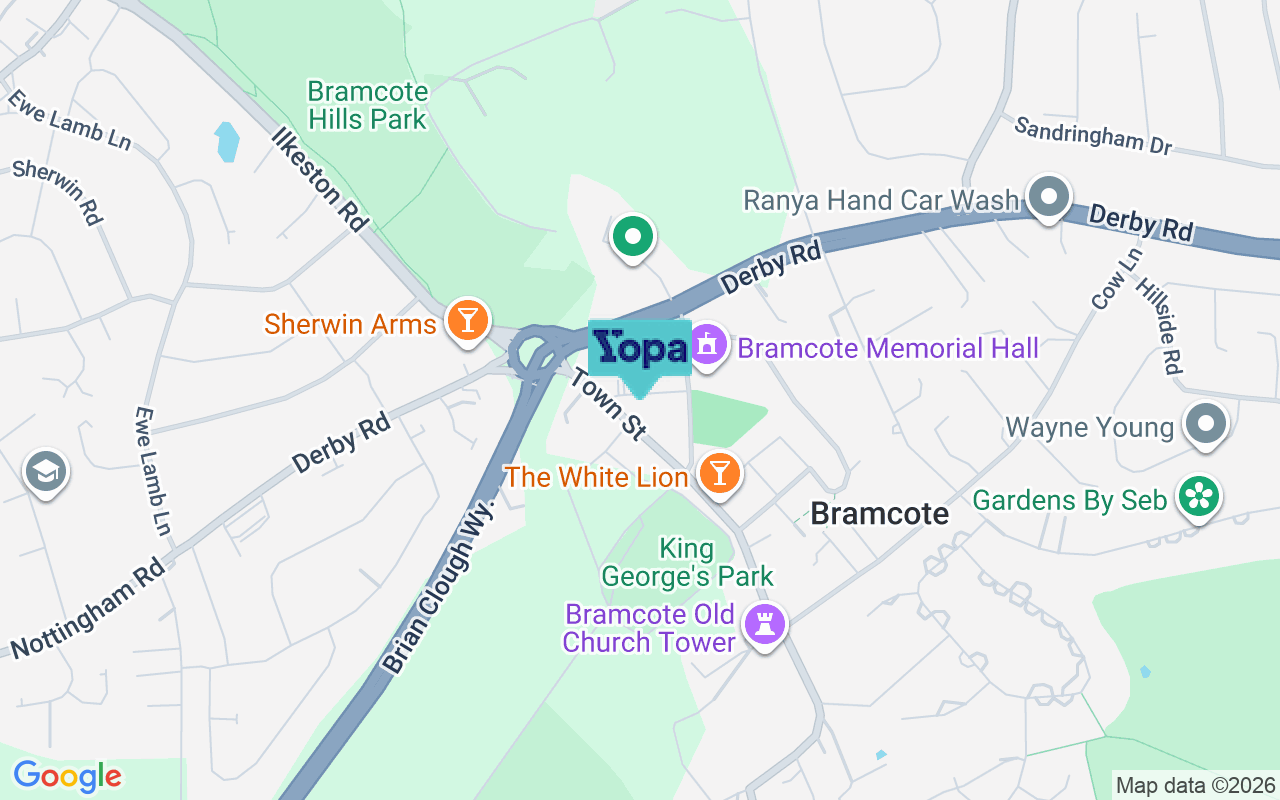 Map showing the location of NG9 3HB