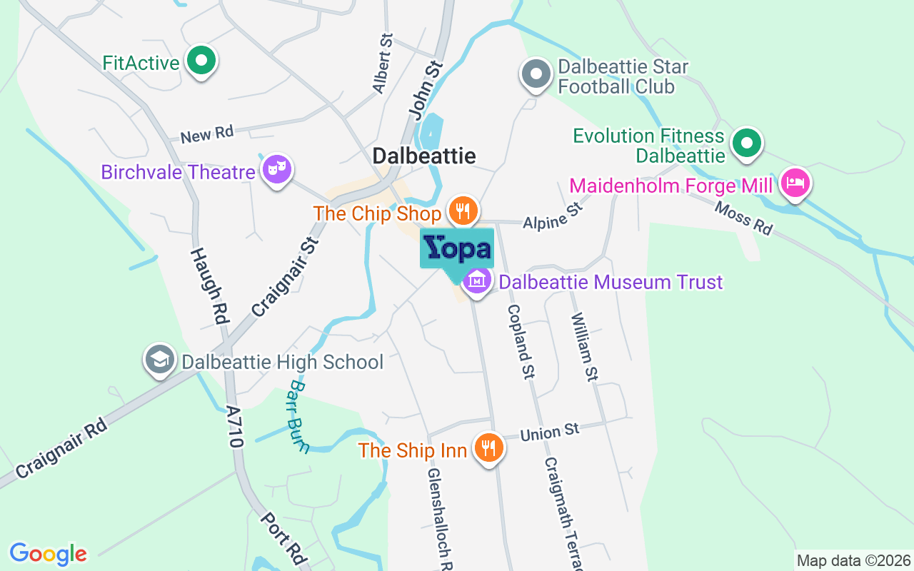 Map showing the location of DG5 4HB
