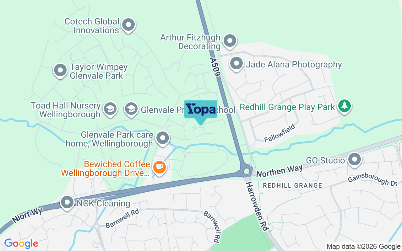 Map showing the location of NN8 6DS