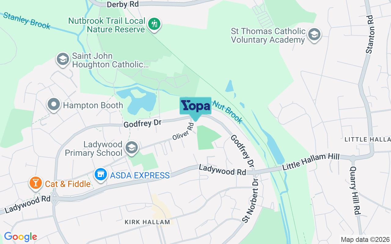 Map showing the location of DE7 4HP