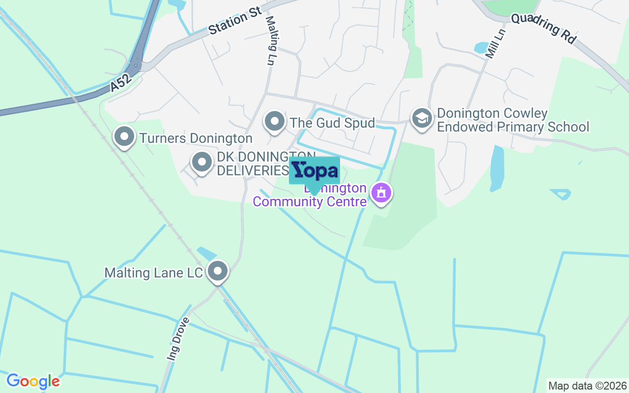 Map showing the location of PE11 4FN
