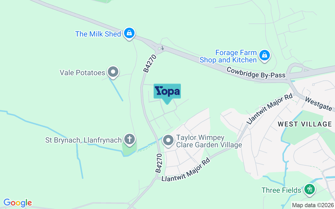 Map showing the location of CF71 7FT