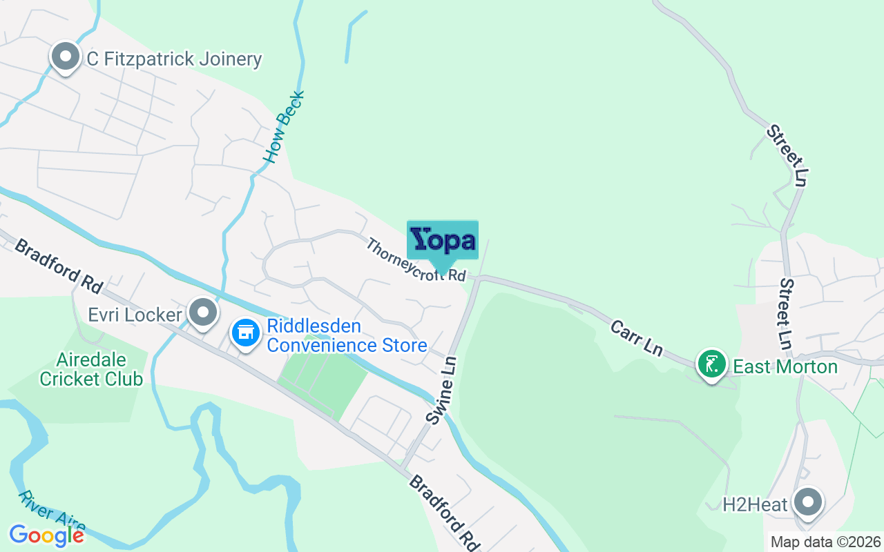 Map showing the location of BD20 5QW