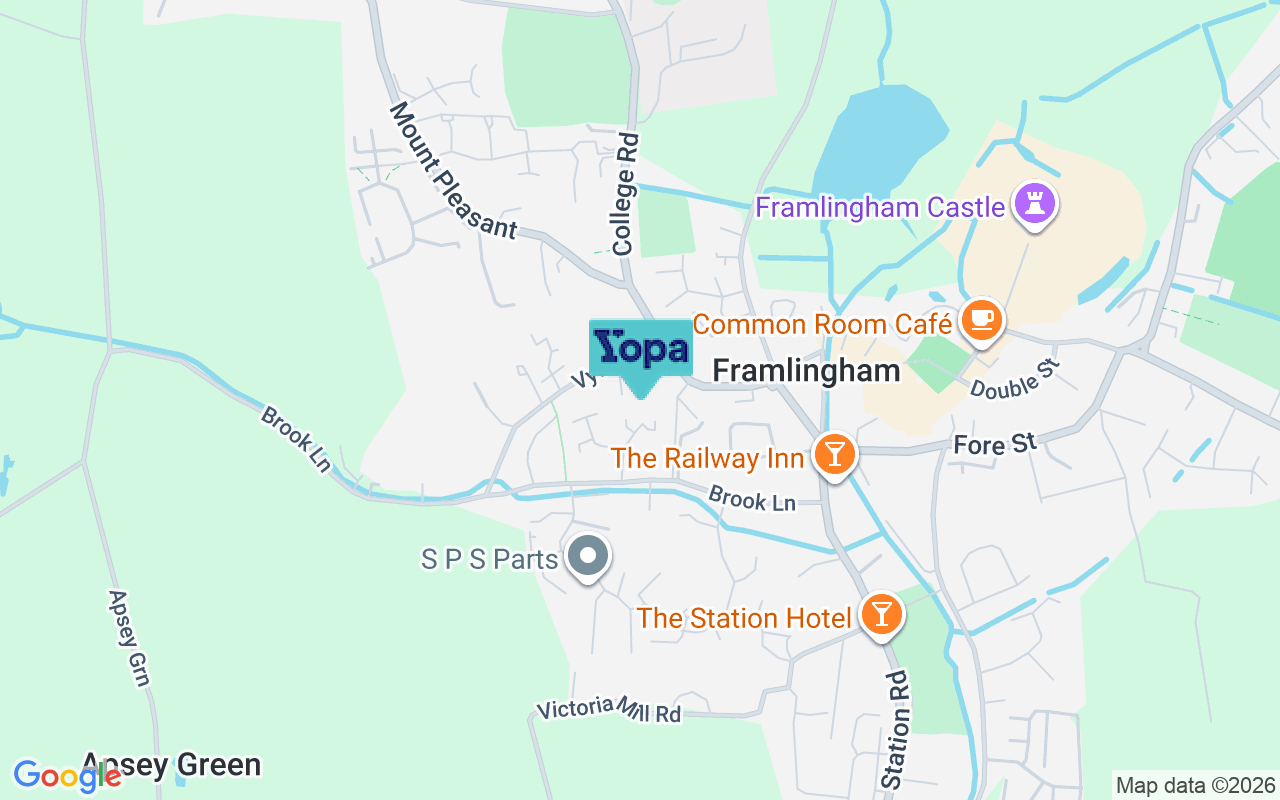 Map showing the location of IP13 9SP