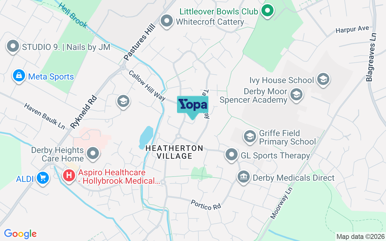Map showing the location of DE23 3WW