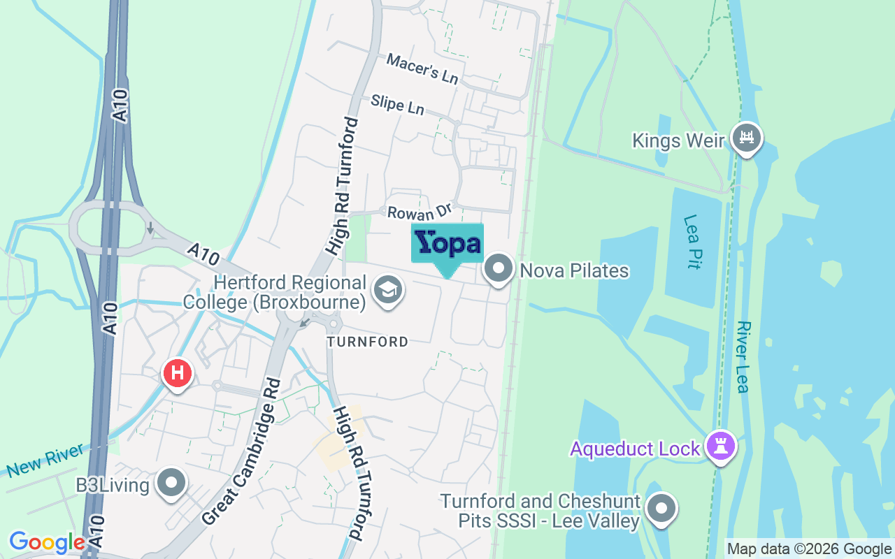 Map showing the location of EN10 6FW