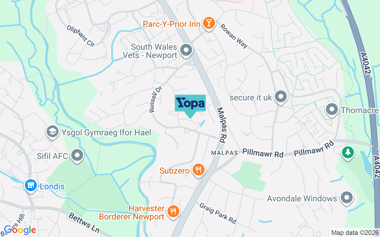 Map showing the location of NP20 6FE