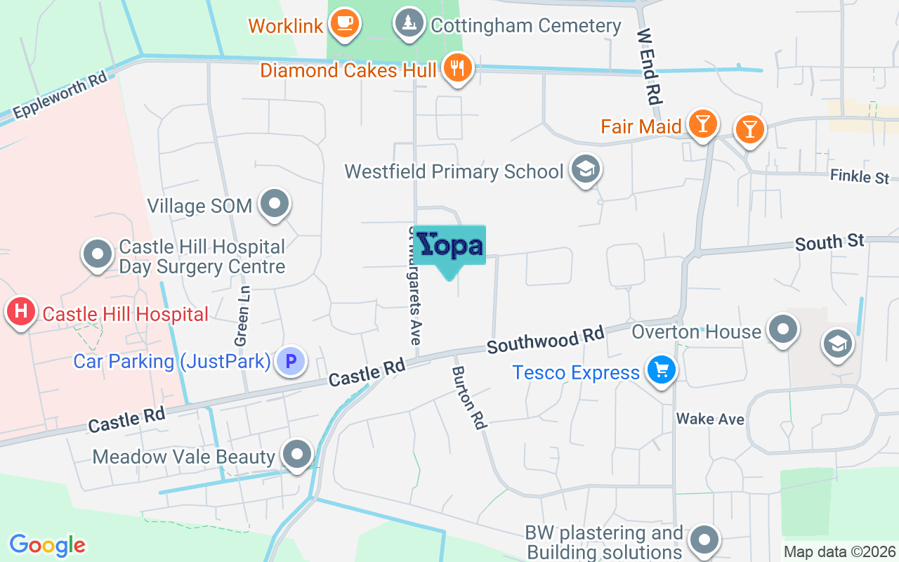 Map showing the location of HU16 5NR