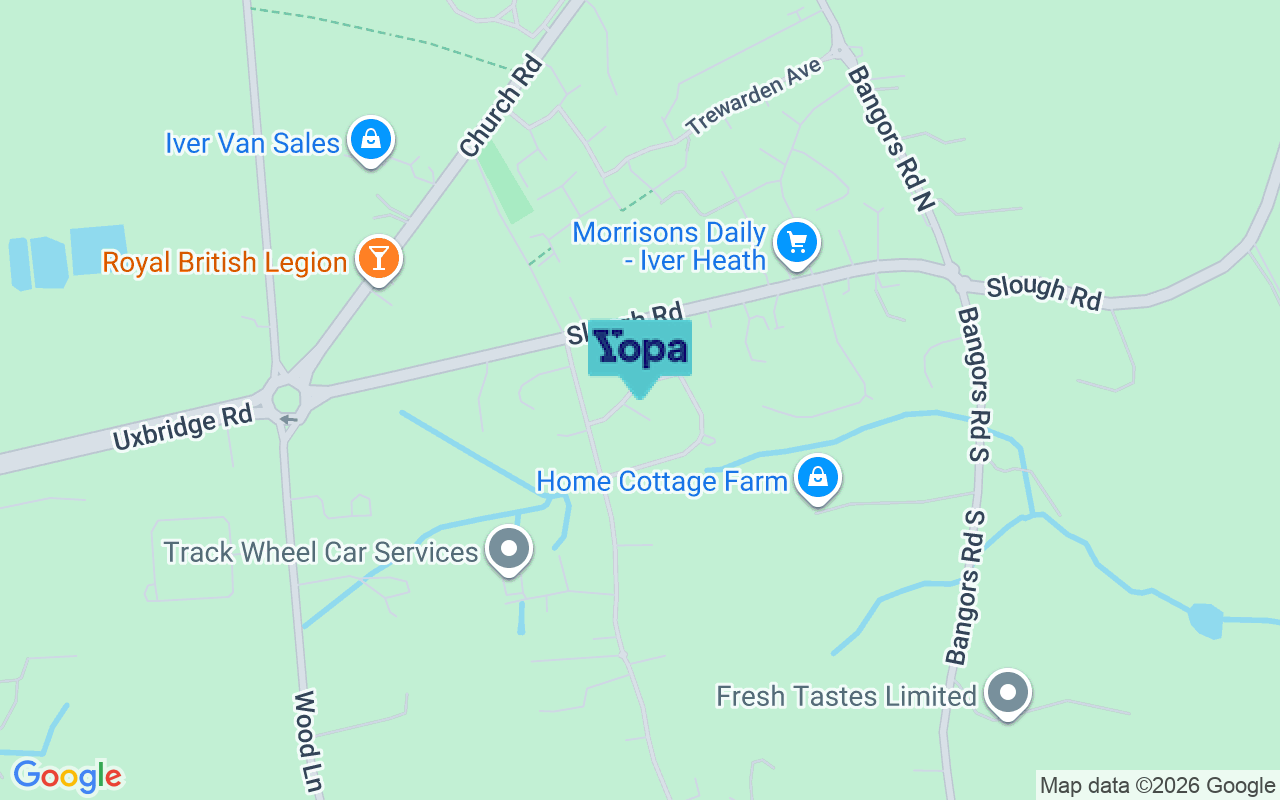 Map showing the location of SL0 0HB