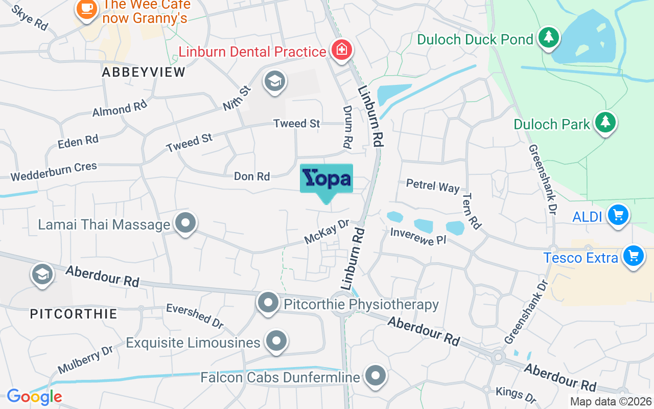 Map showing the location of KY11 4XX