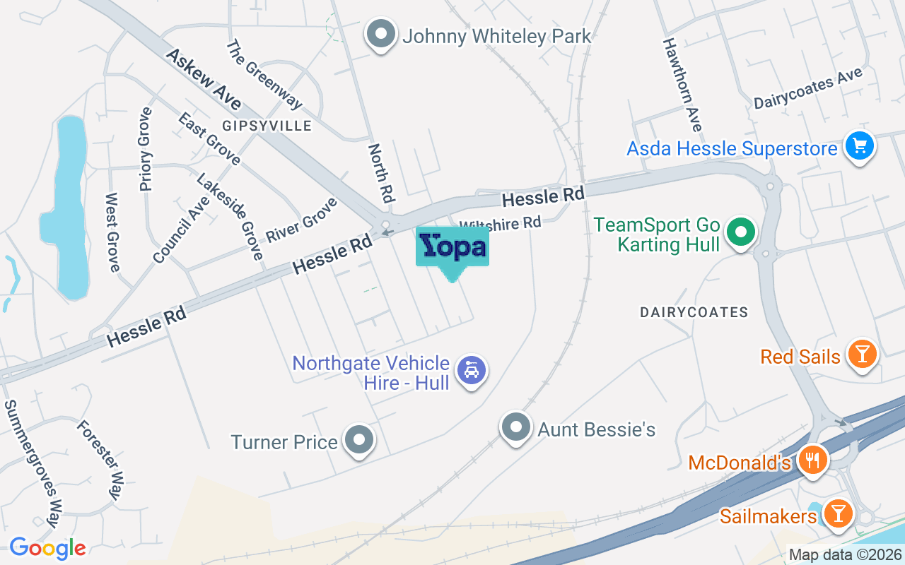 Map showing the location of HU4 6PL