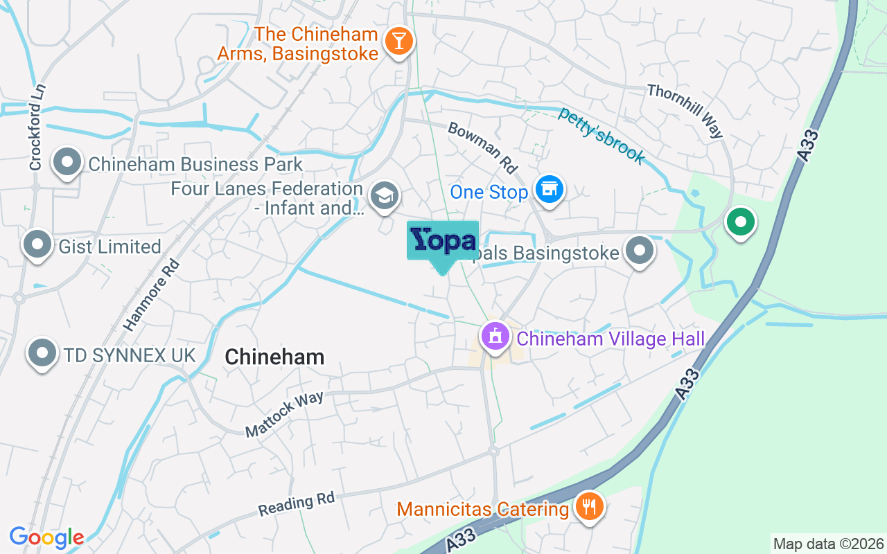 Map showing the location of RG24 8TD