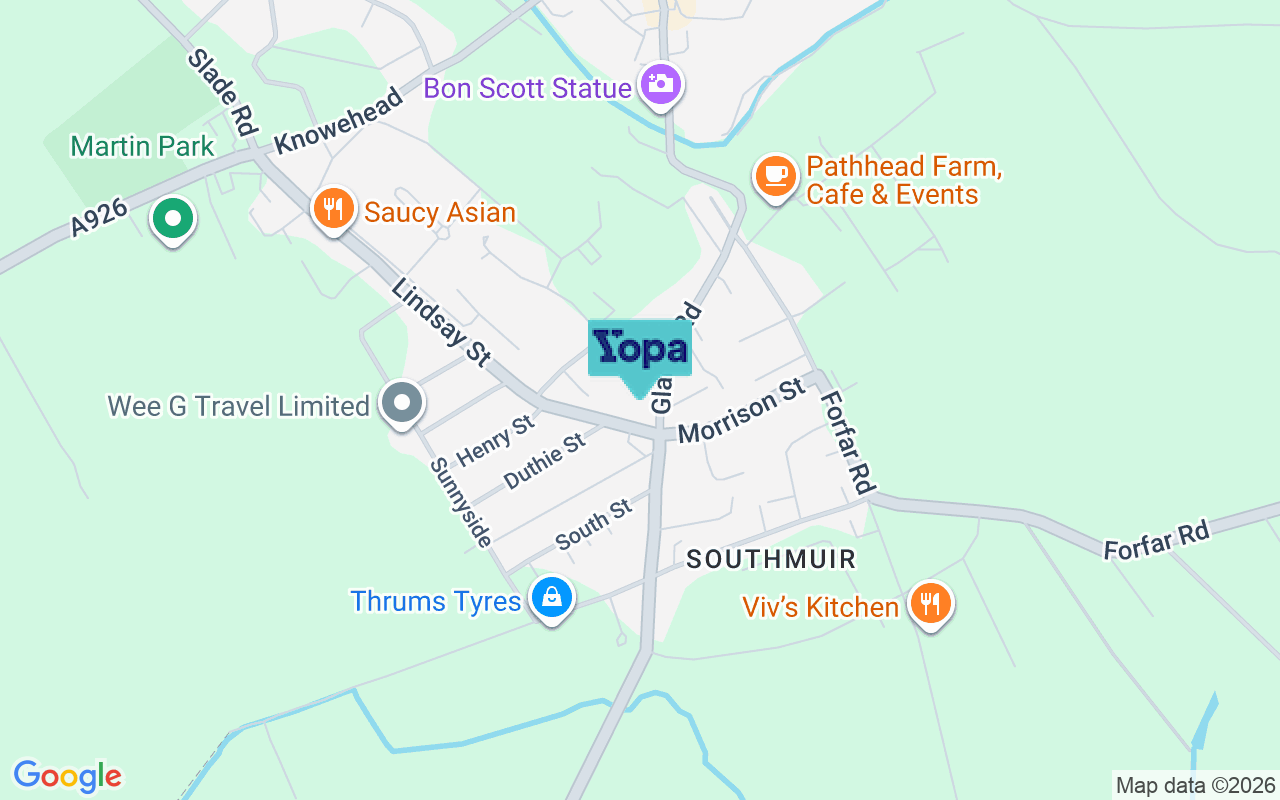 Map showing the location of DD8 5DD