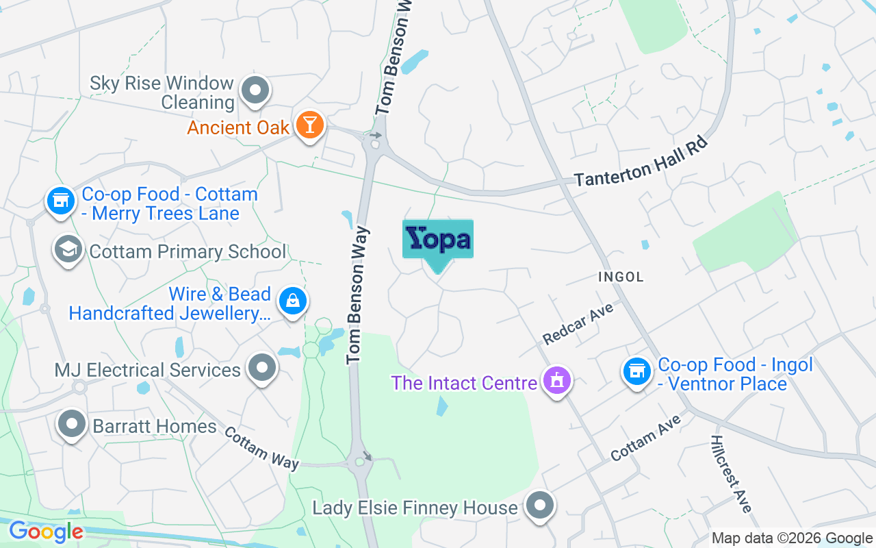 Map showing the location of PR2 3ZP