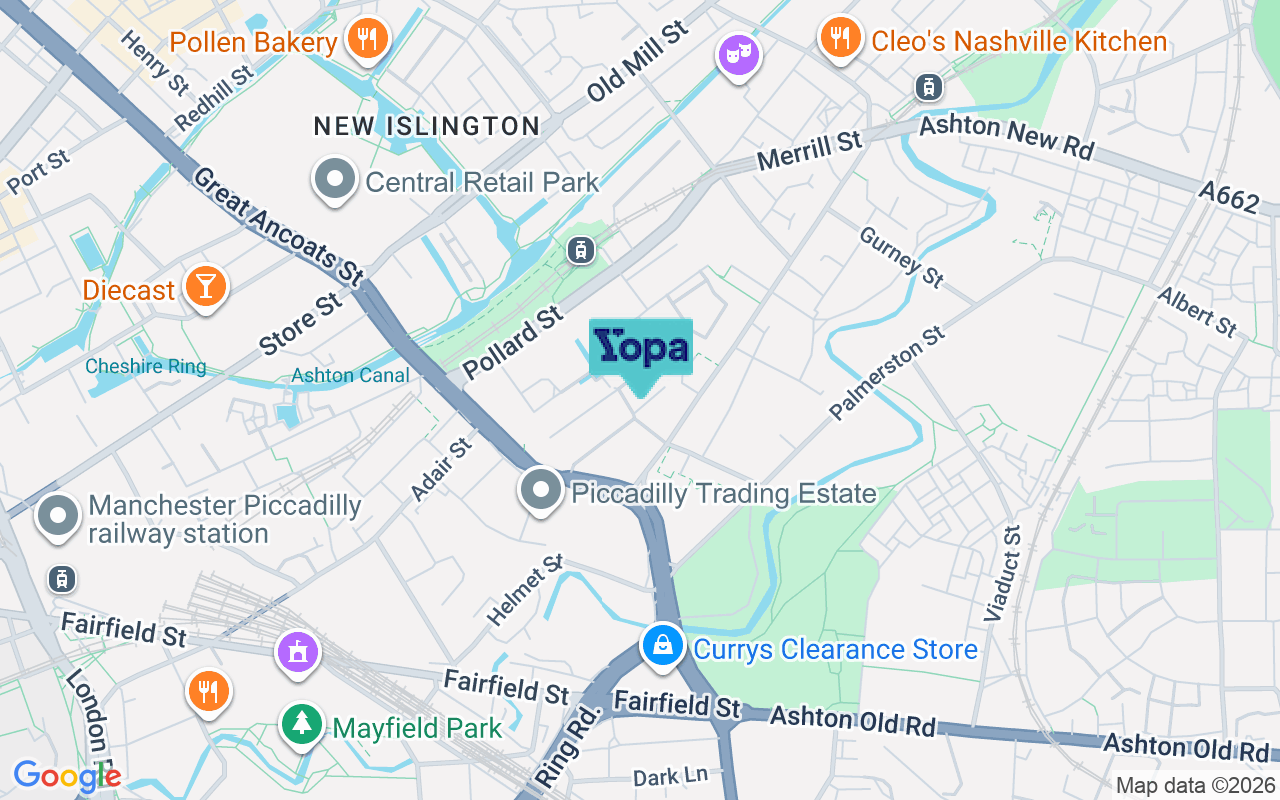 Map showing the location of M4 7ED