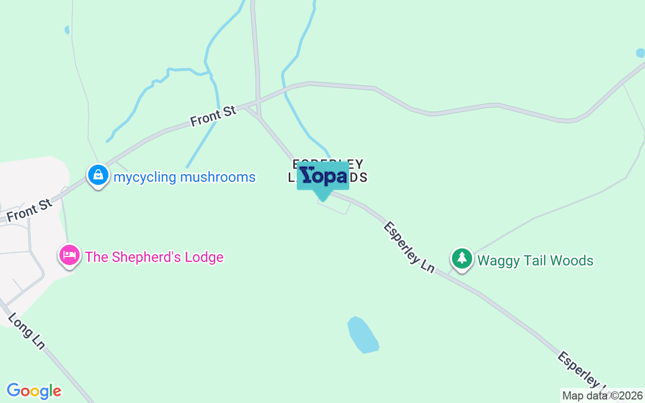 Map showing the location of DL13 5AN