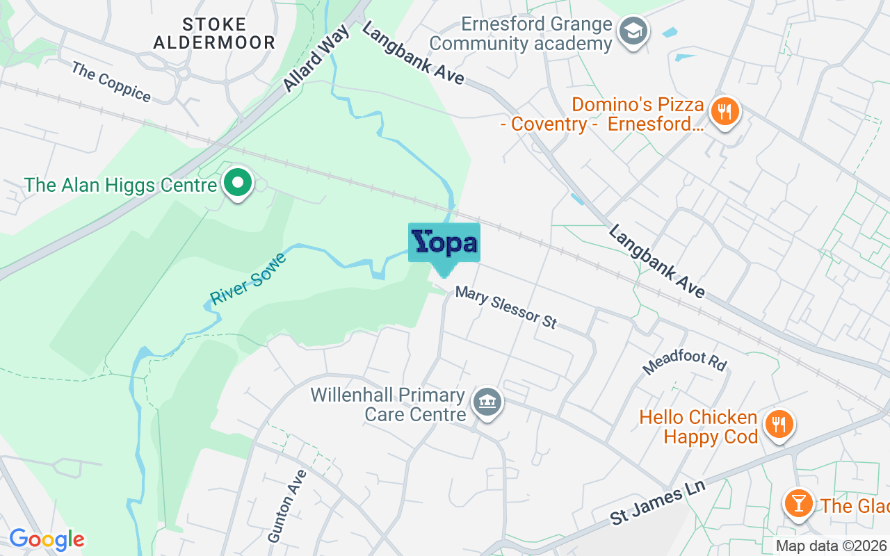 Map showing the location of CV3 3BS