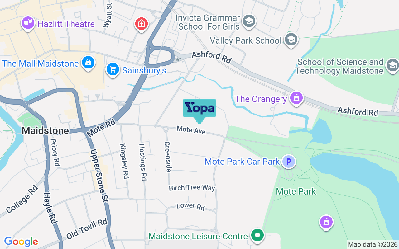 Map showing the location of ME15 7SU