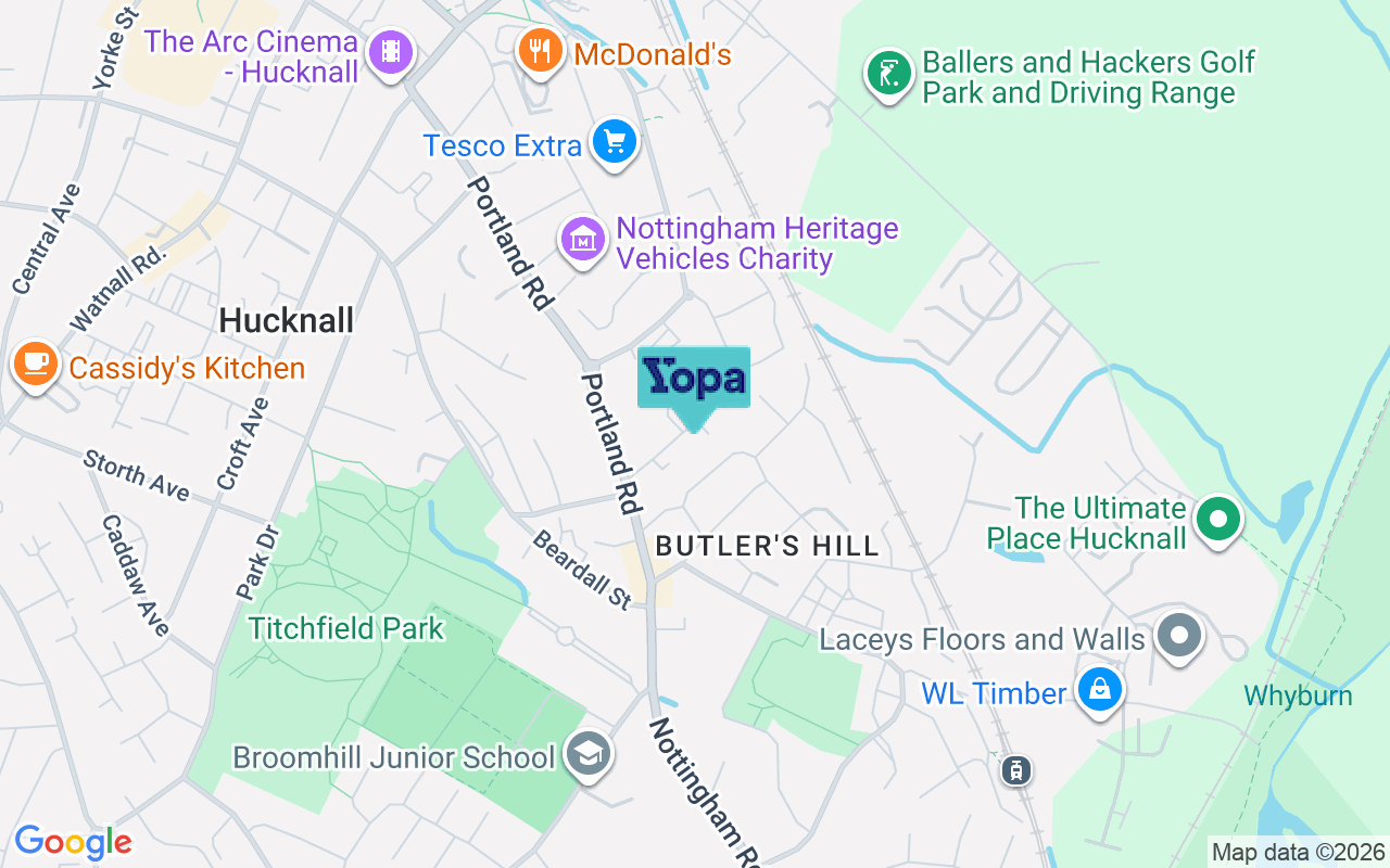 Map showing the location of NG15 7SE