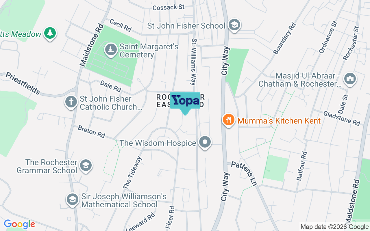 Map showing the location of ME1 2QF