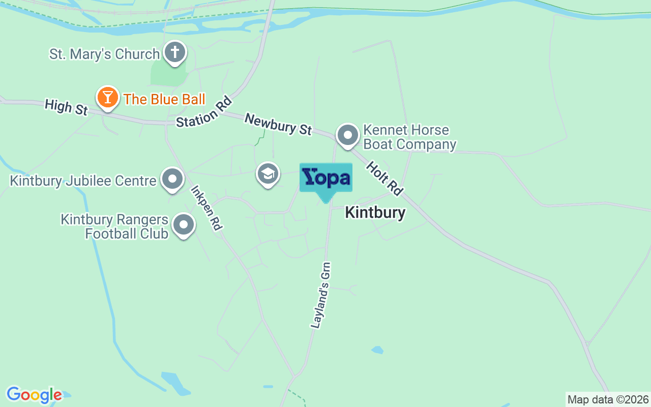 Map showing the location of RG17 9XQ