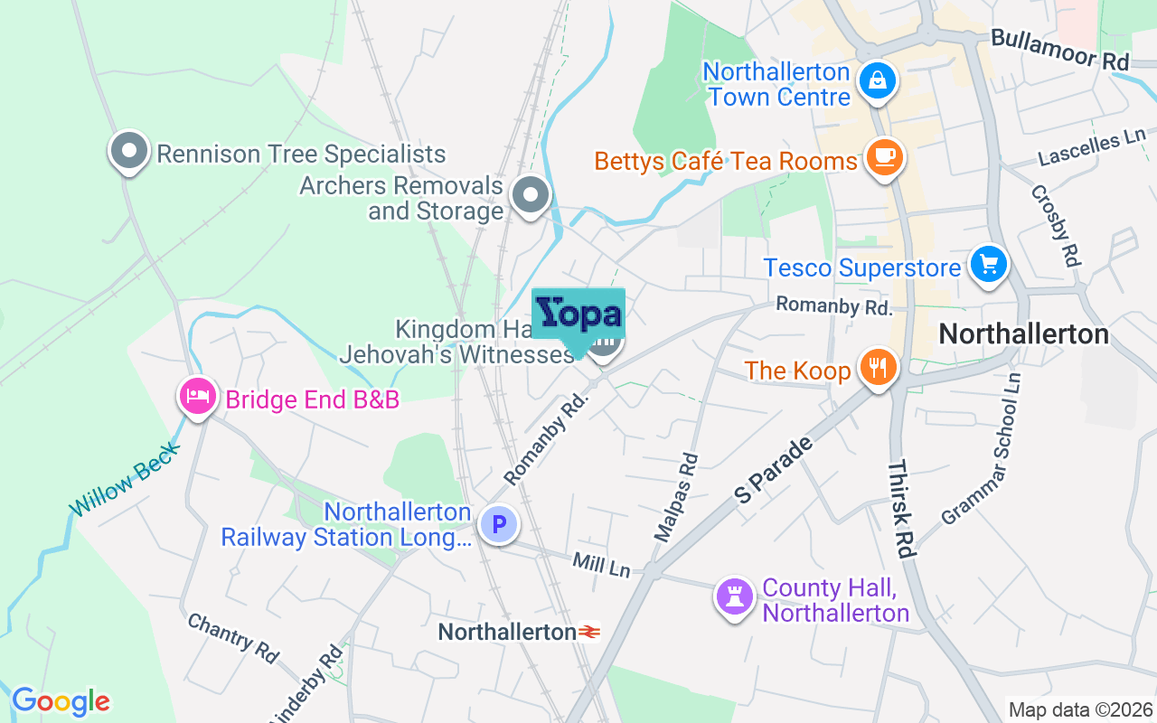 Map showing the location of DL7 8ND