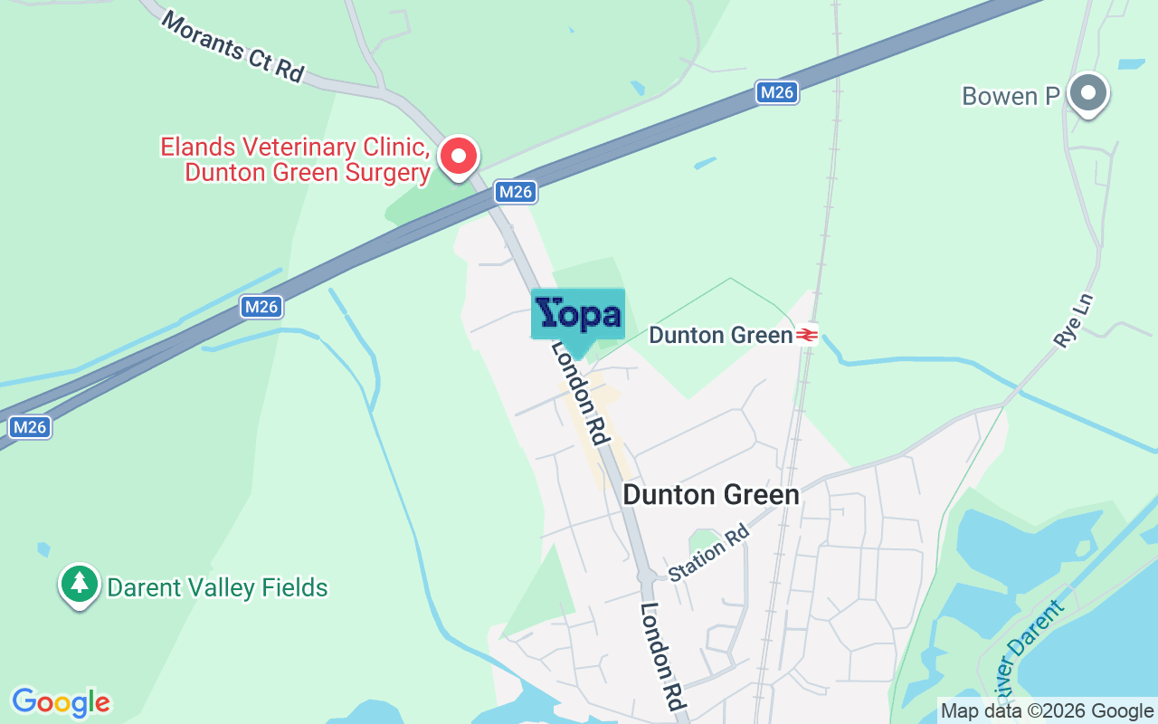 Map showing the location of TN13 2UR