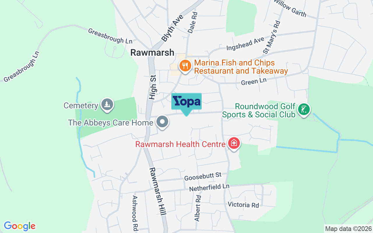 Map showing the location of S62 6LX
