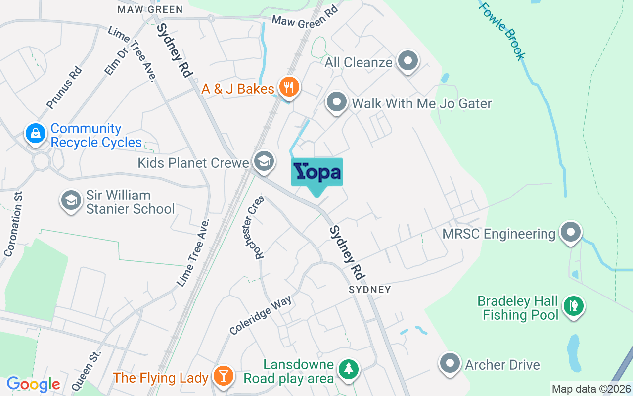 Map showing the location of CW1 5NF