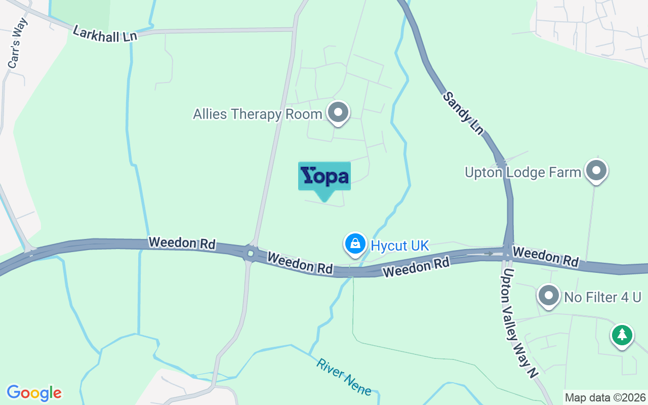 Map showing the location of NN7 4TZ