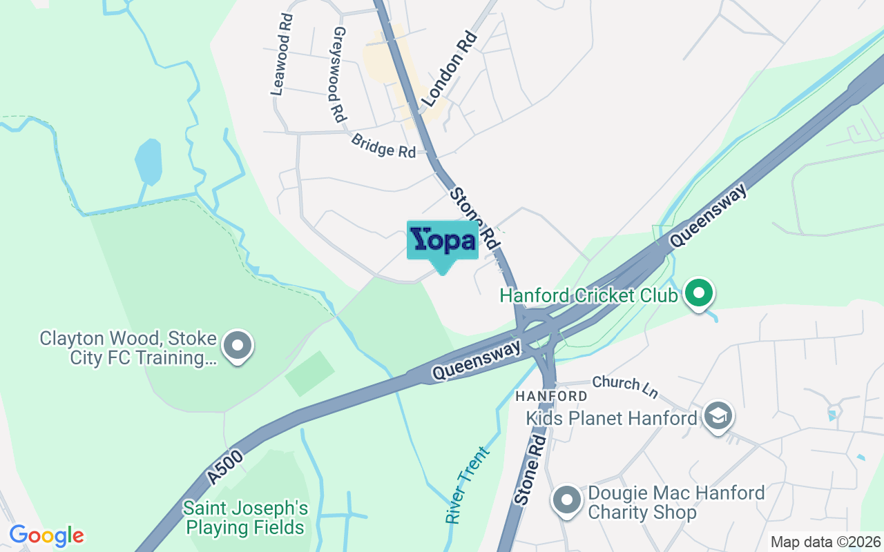 Map showing the location of ST4 6NJ
