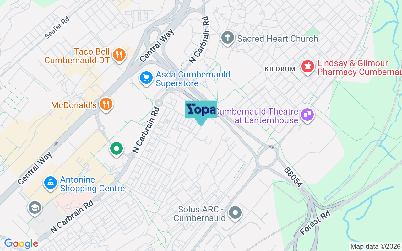 Map showing the location of G67 2LF
