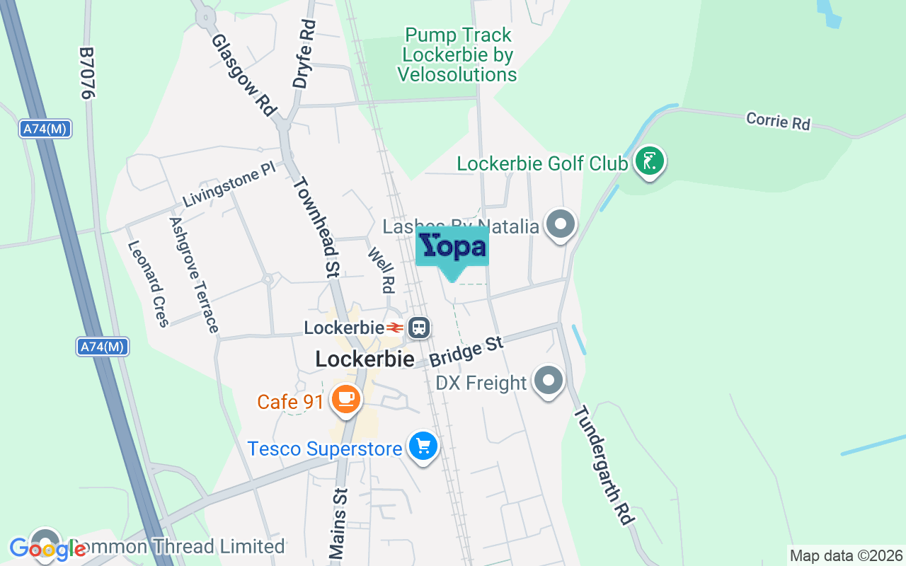 Map showing the location of DG11 2JB