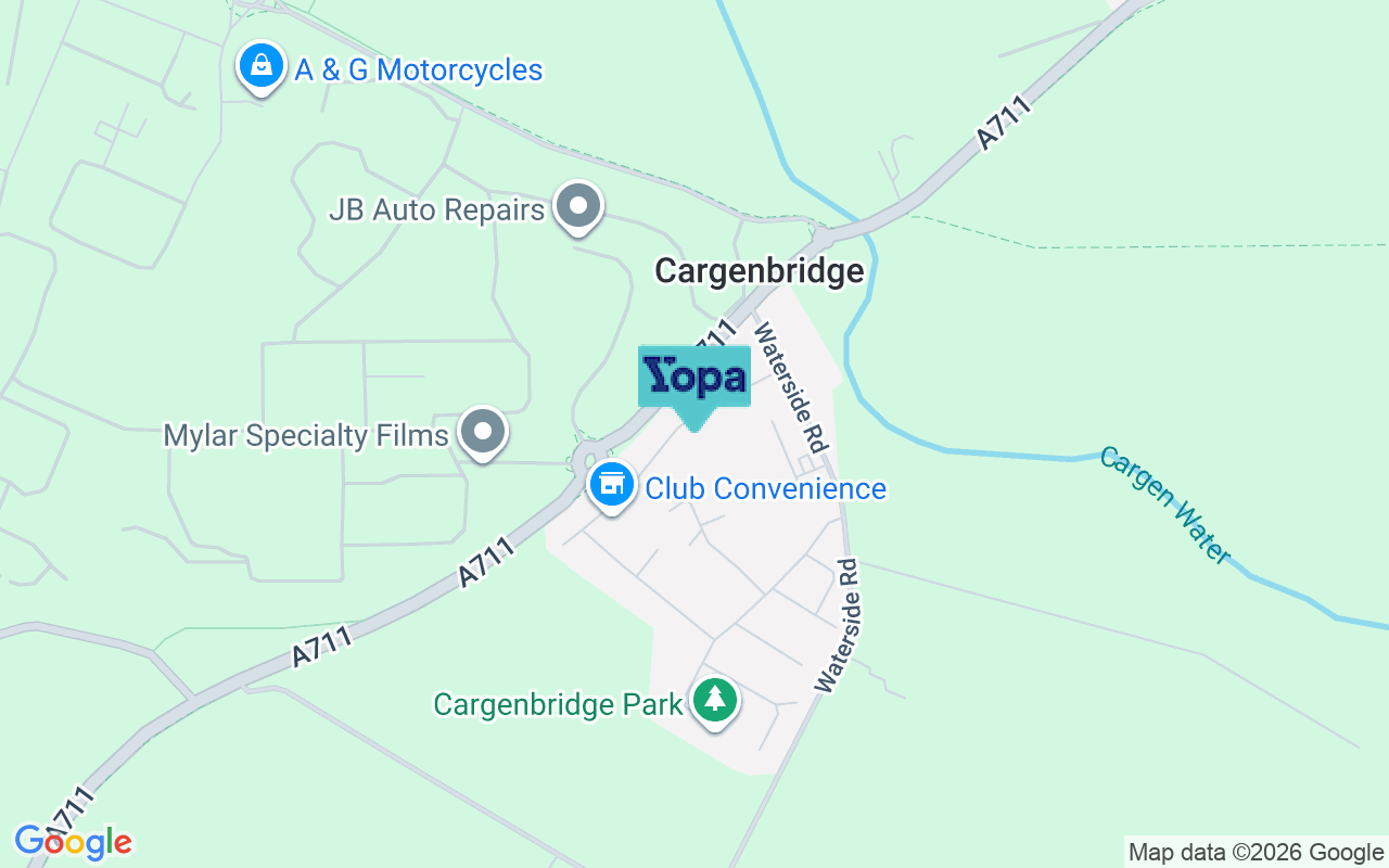 Map showing the location of DG2 8LP