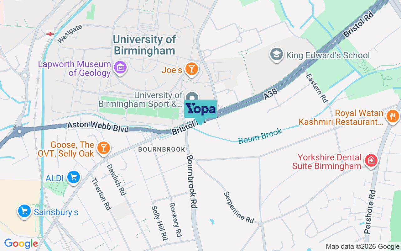 Map showing the location of B5 7SQ
