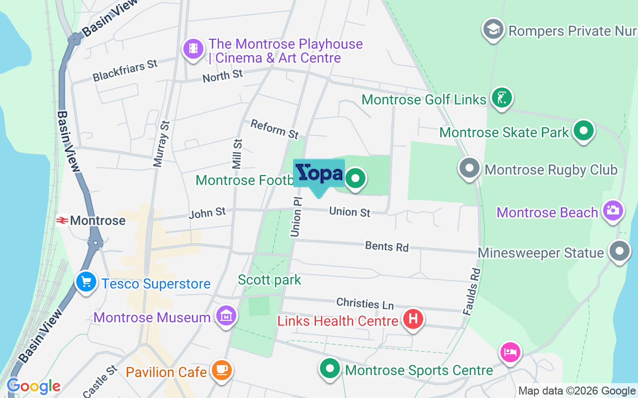 Map showing the location of DD10 8PZ