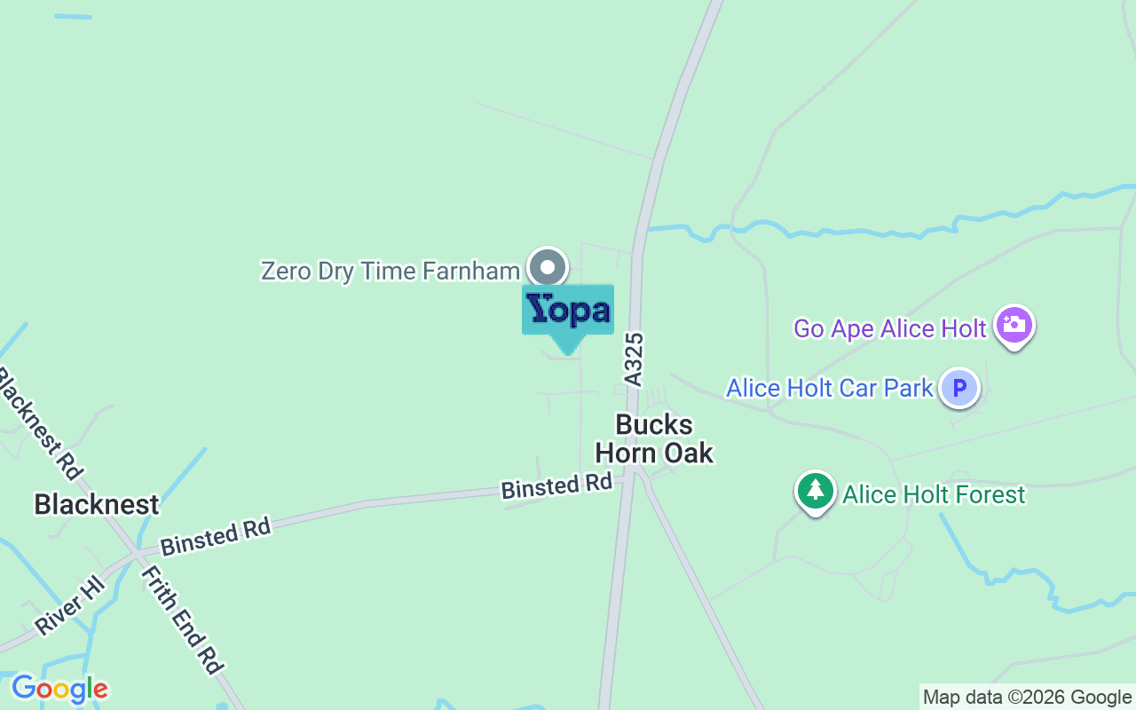 Map showing the location of GU10 4LW