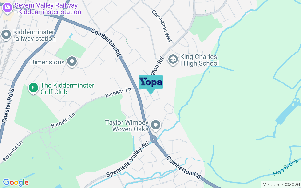 Map showing the location of DY10 3DY