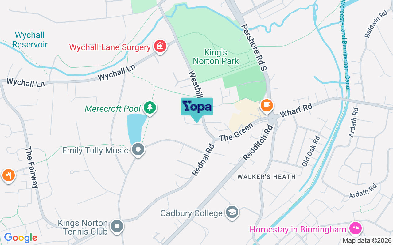 Map showing the location of B38 8SA