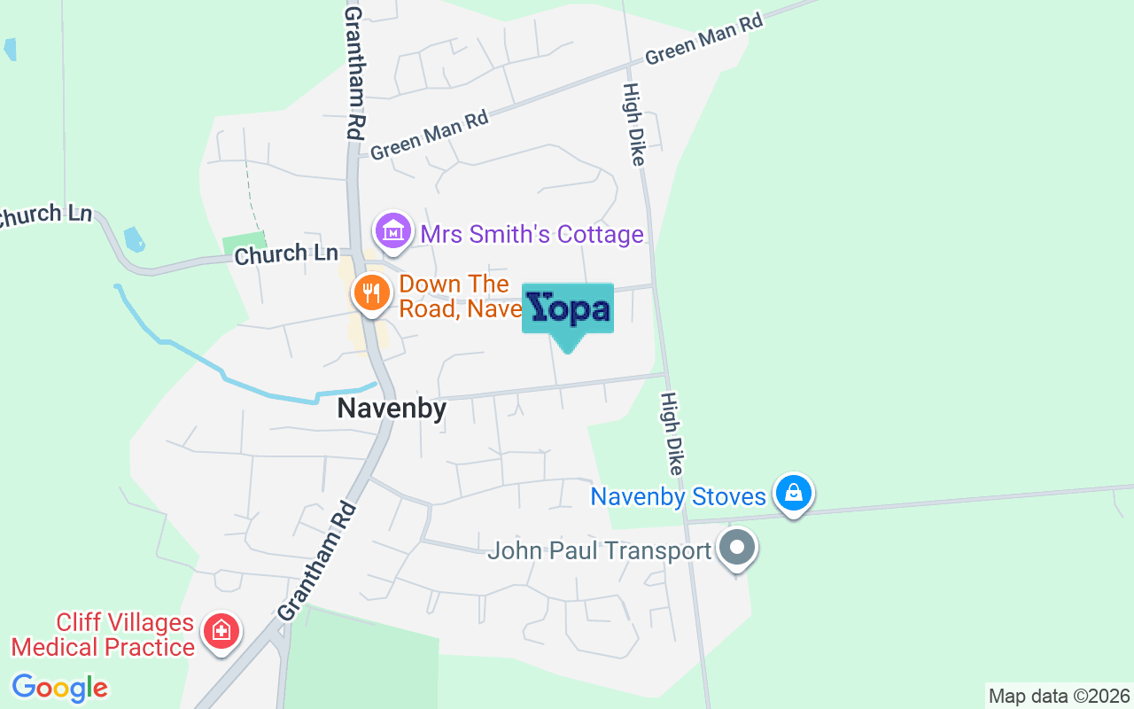 Map showing the location of LN5 0ER