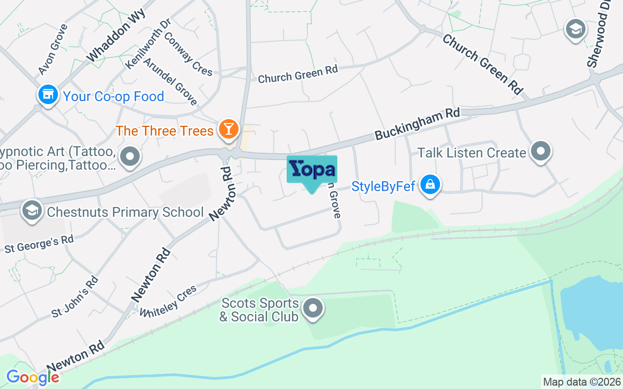 Map showing the location of MK3 5BG