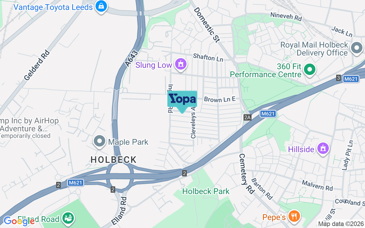 Map showing the location of LS11 0DQ