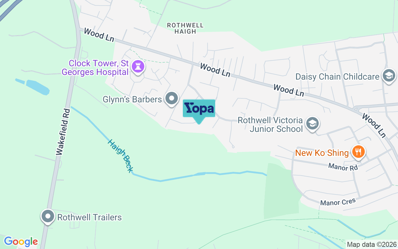 Map showing the location of LS26 0UP