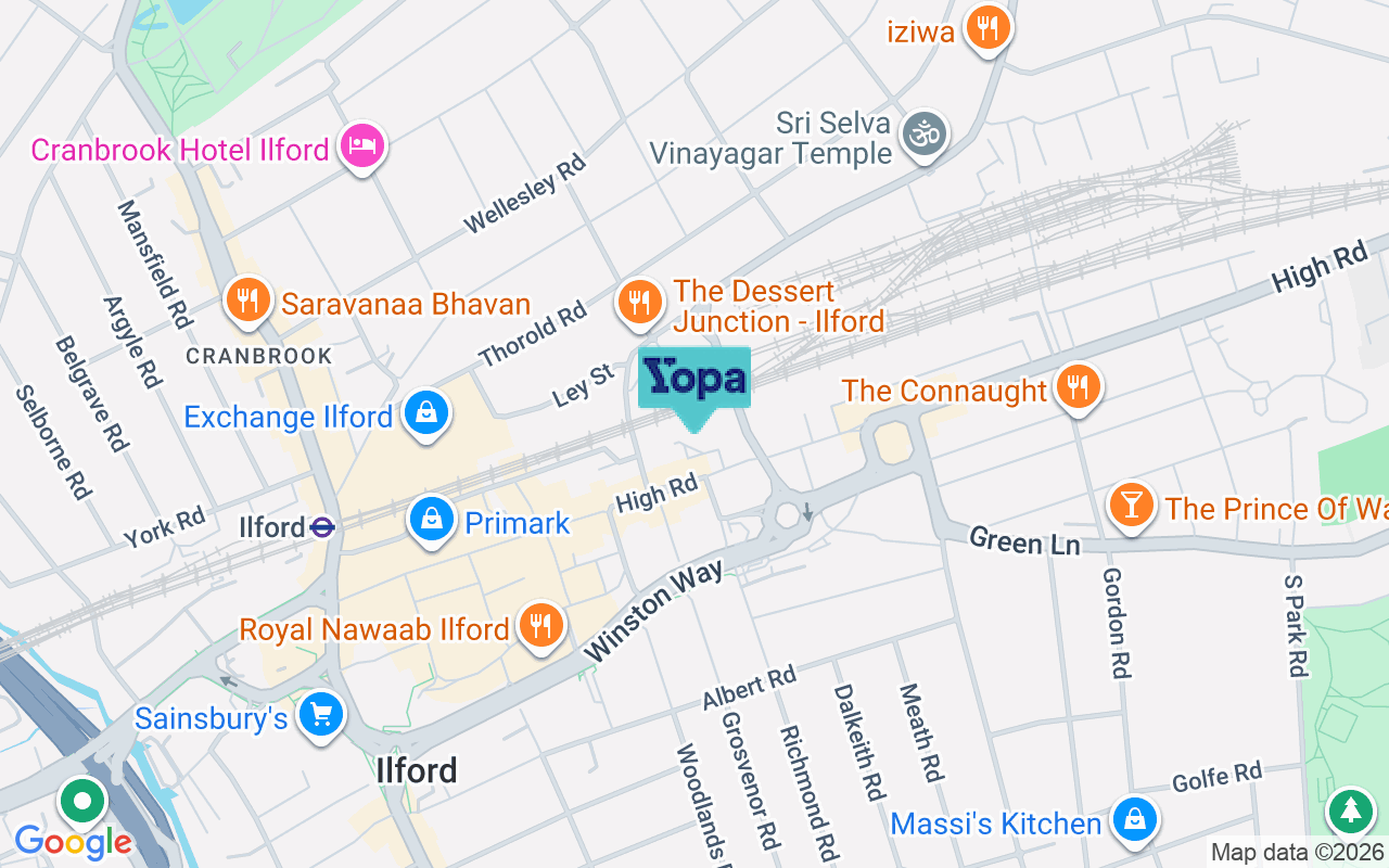 Map showing the location of IG1 1NL