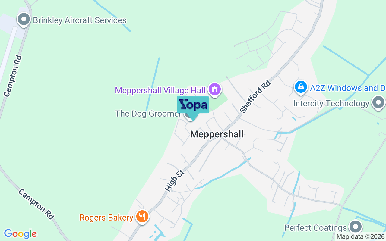 Map showing the location of SG17 5AB