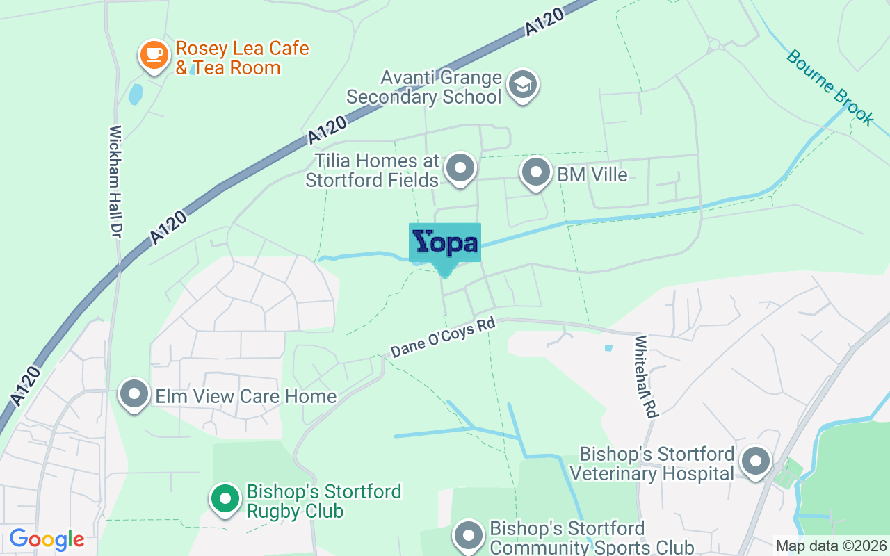 Map showing the location of CM23 0BB