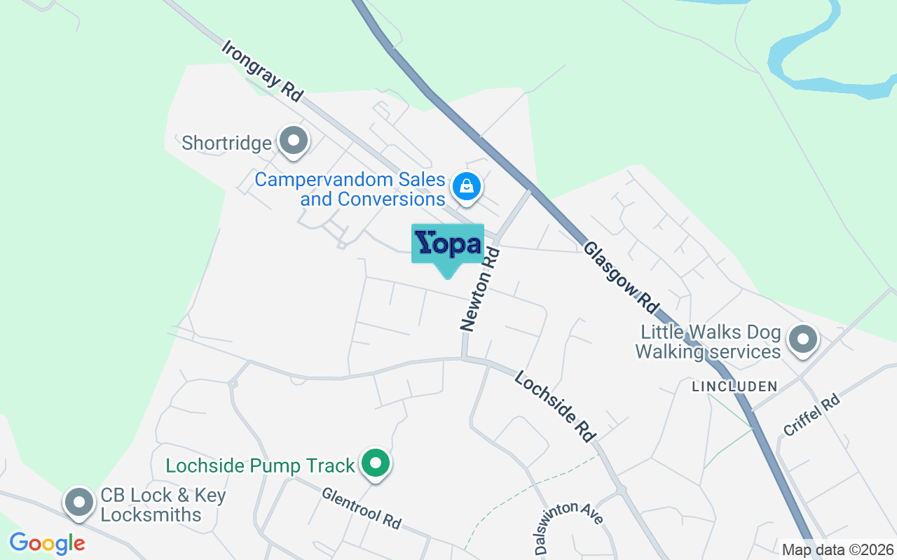 Map showing the location of DG2 0HE